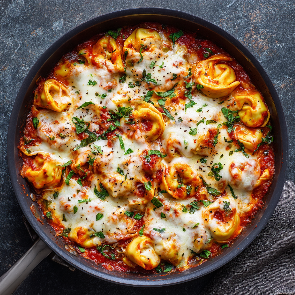 One-Pan Tortellini Skillet: Cheesy, Easy, and Weeknight-Ready