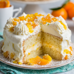Million Dollar Cake with Mandarin Oranges & Pineapple : Easy Creamy Dessert