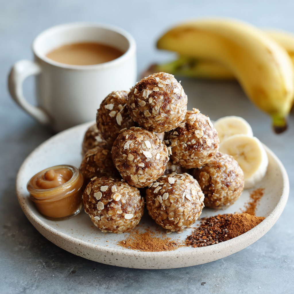 No-Bake Banana Cinnamon Energy Bites (Healthy Snack Recipe)