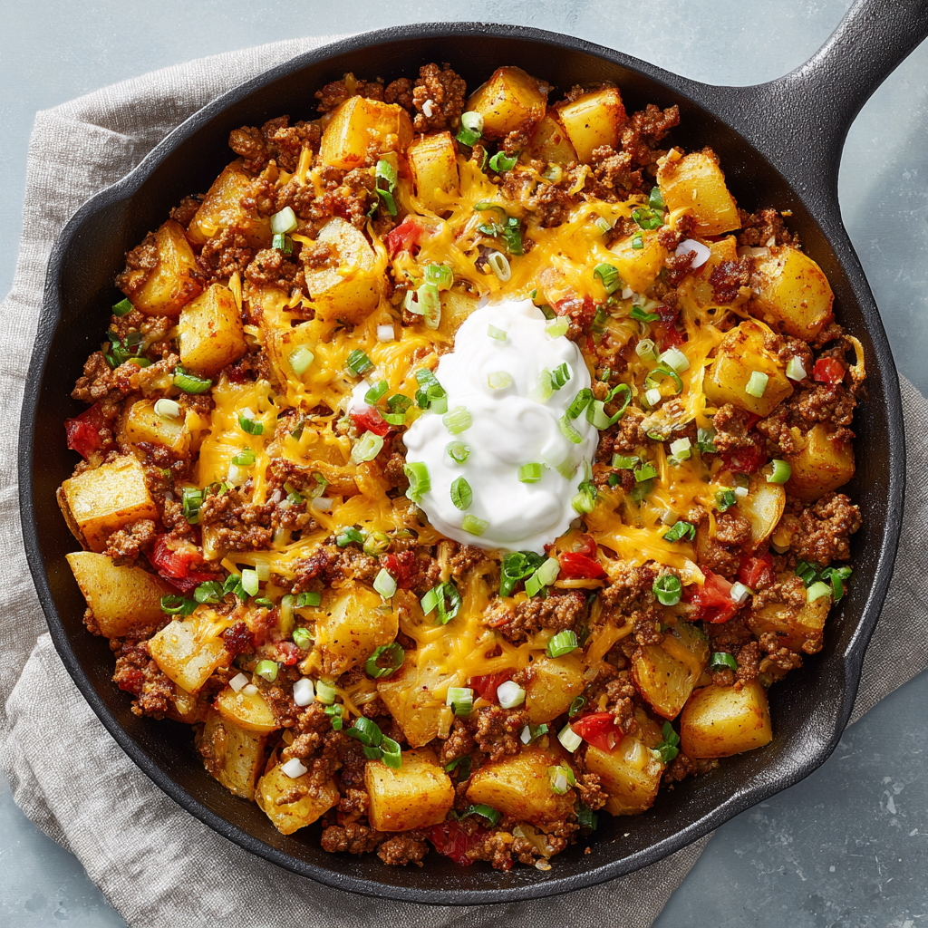 Cheesy Taco Potato Skillet : One-Pan Comfort Food Magic