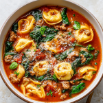 Tortellini Soup with Spinach & Italian Sausage: Cozy in Every Spoonful