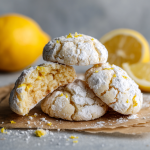 Vegan Lemon Crinkle Cookies : Soft, Zesty & Irresistible