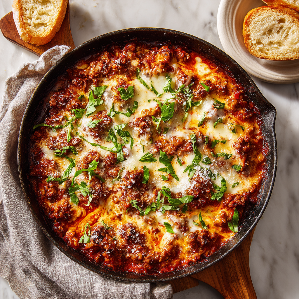 Ground Chicken Parmesan Skillet : One-Pan, Cheesy Weeknight Comfort
