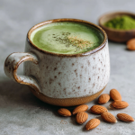 Matcha Green Tea Latte with Almond Milk : Calm, Creamy & Antioxidant-Rich