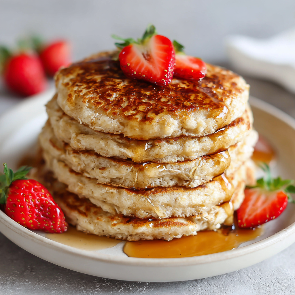 Overnight Oatmeal Pancakes : Fluffy, Hearty & Meal Prep Friendly