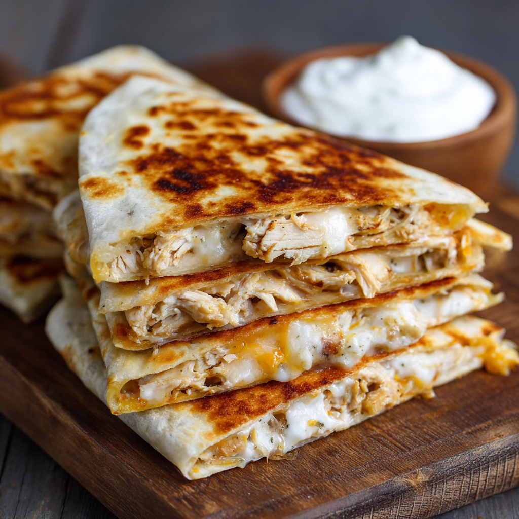Chicken Ranch Quesadillas : Crispy, Creamy, and Protein-Packed
