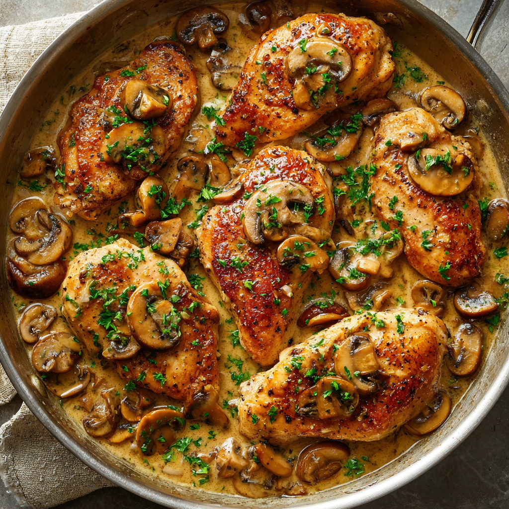 Creamy Chicken Marsala Breast : Rich Mushroom-Wine Sauce in 30 Minutes