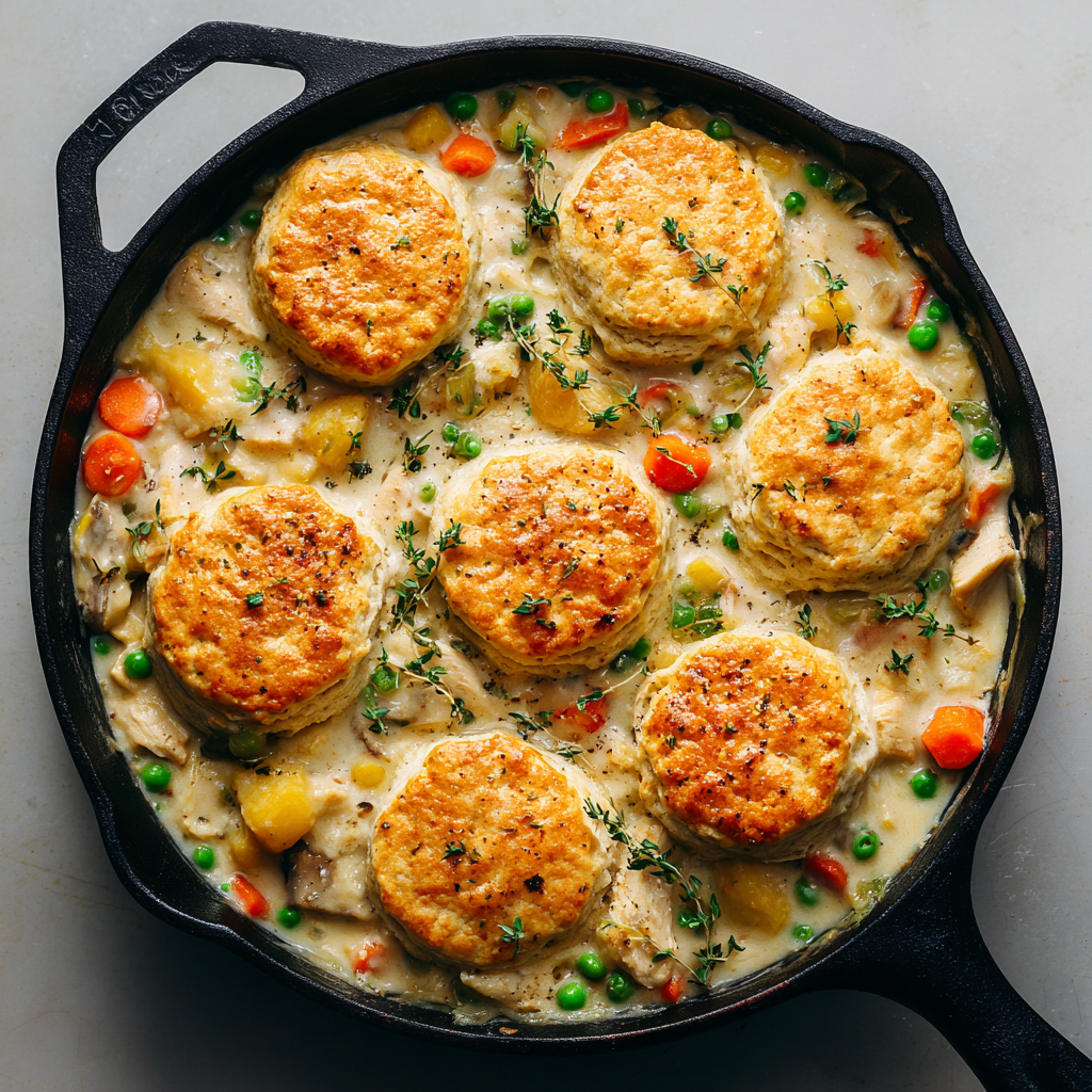A One-Pan Chicken Pot Pie, No Rolling Pin Required