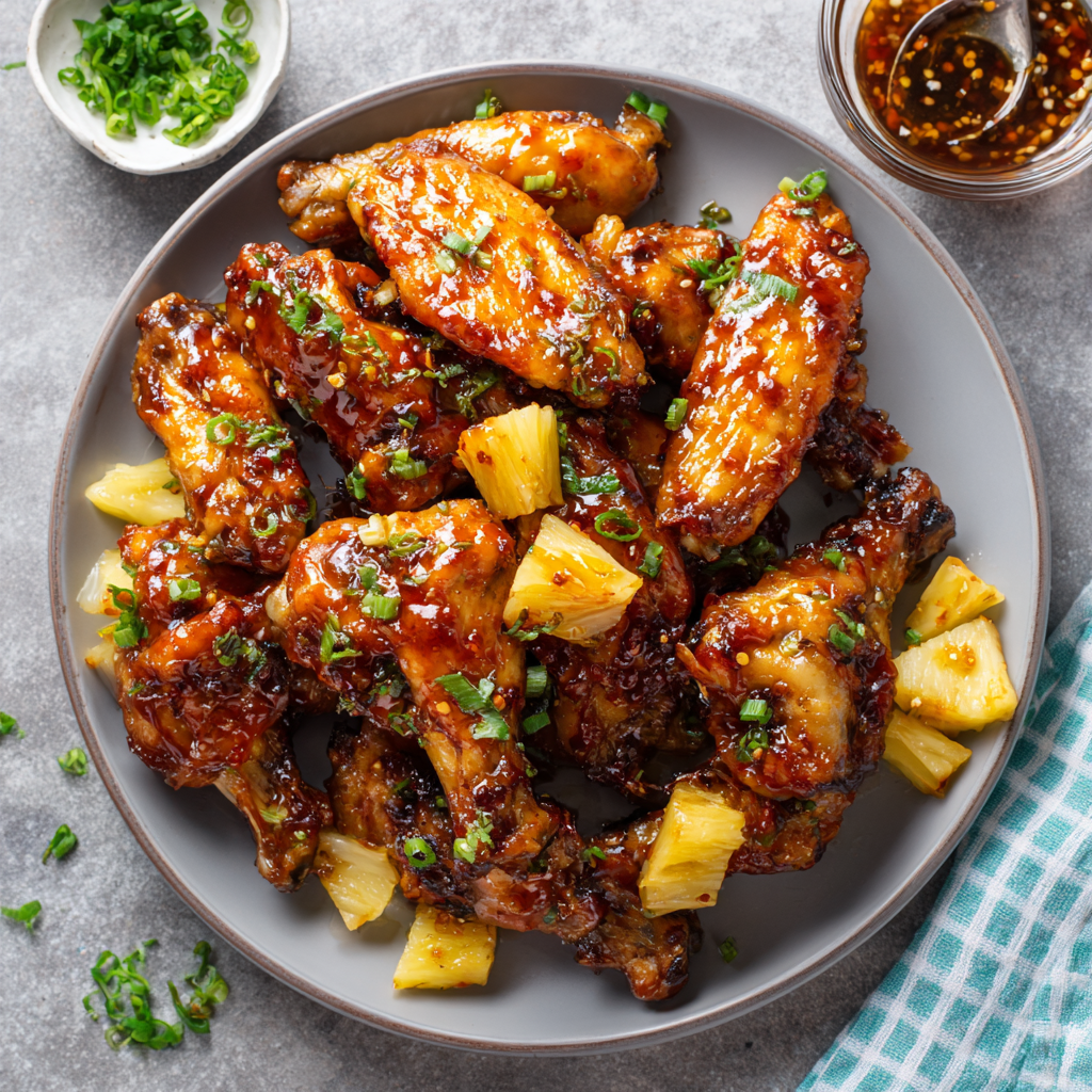 Pineapple Chili Wings : Sticky, Sweet, and Spicy with Island Vibes