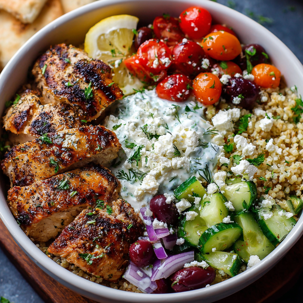 Mediterranean Chicken Bowls : Fresh, Flavorful & Perfect for Meal Prep
