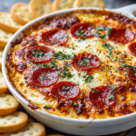 Hot Pizza Dip : Cheesy, Meaty, and Made to Share