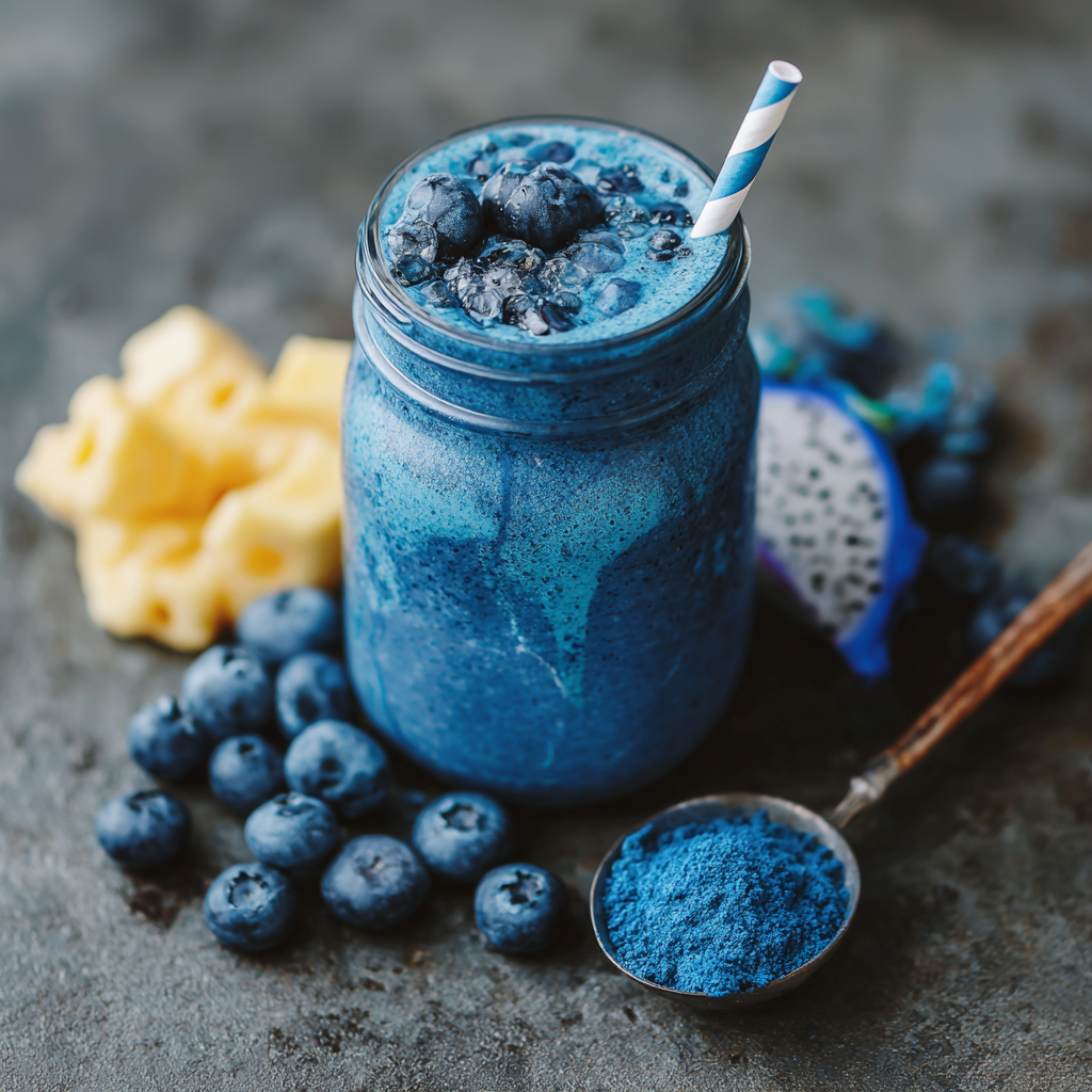 Blue Spirulina Protein Smoothie