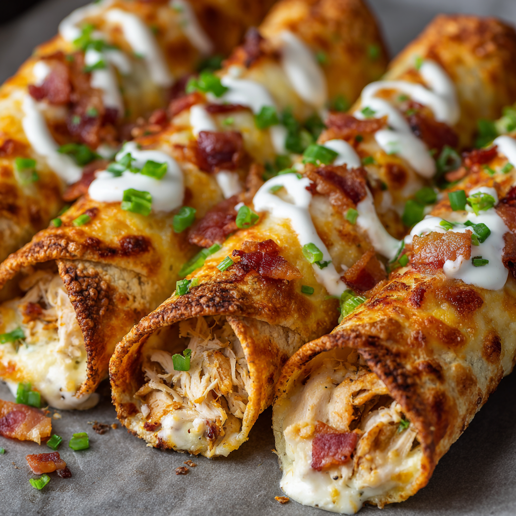 Keto Chicken Bacon Ranch Taquitos