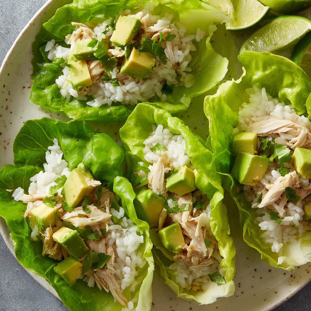 Chicken Avocado Lettuce Wraps