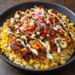 Street Corn Chicken Rice Bowl