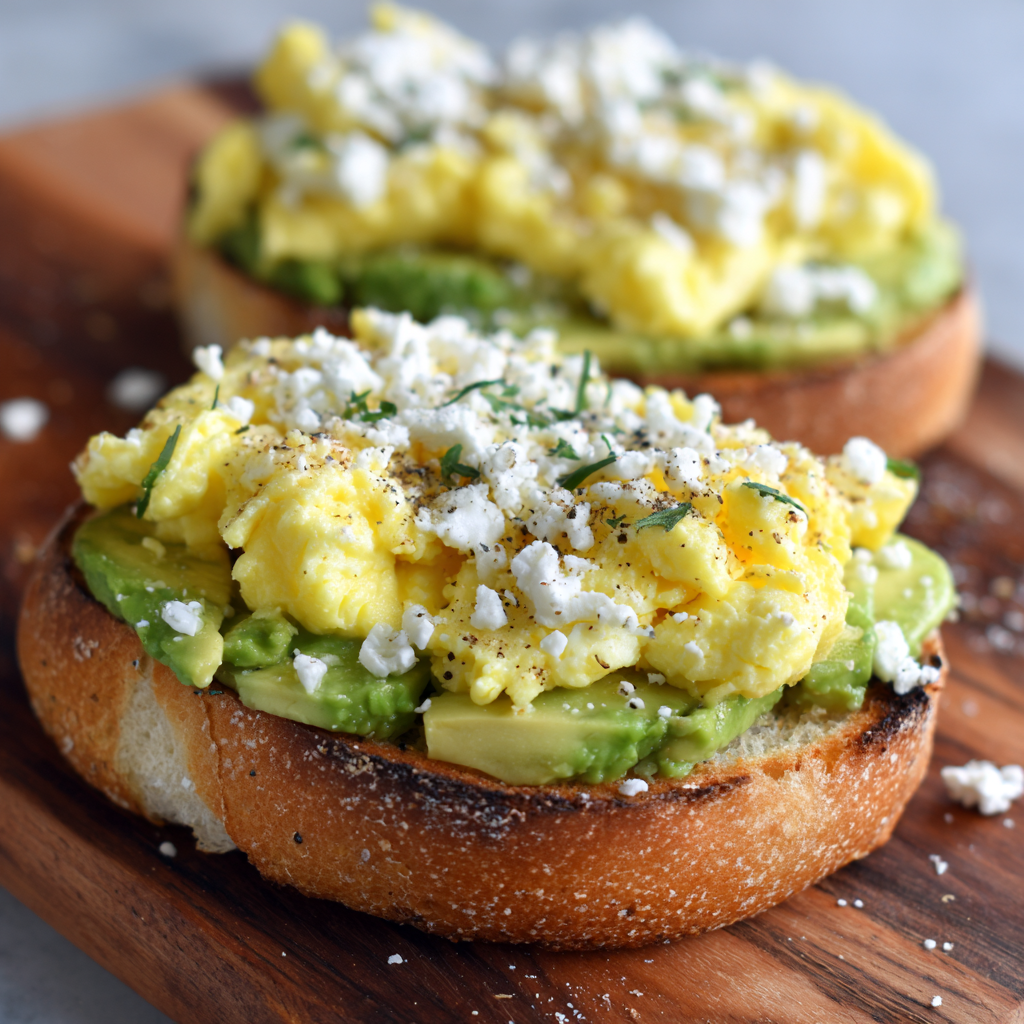 Avocado & Egg English Muffin Toast
