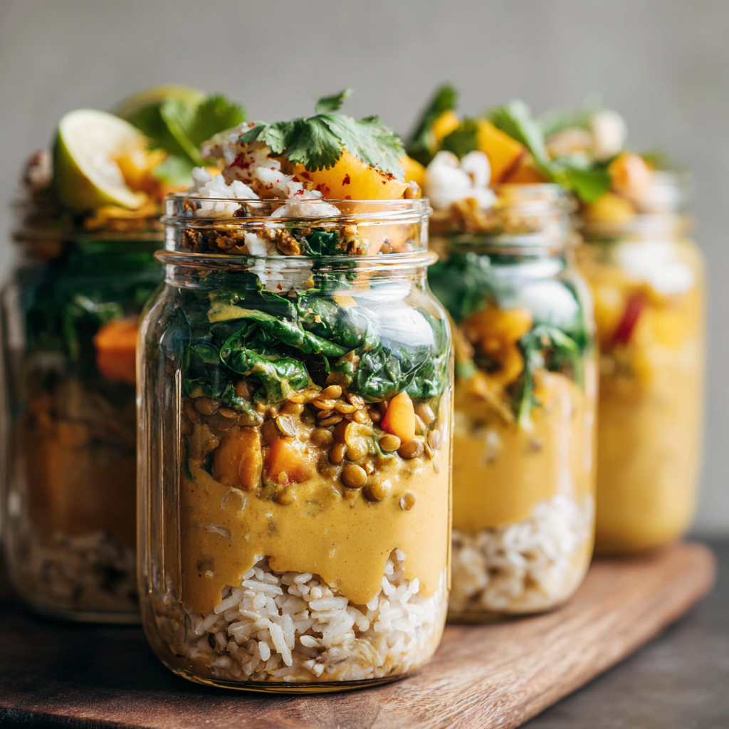 Cozy Curry Meal Prep Jars