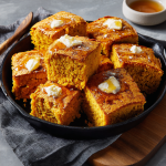 Pumpkin Cornbread with Hot Honey Butter