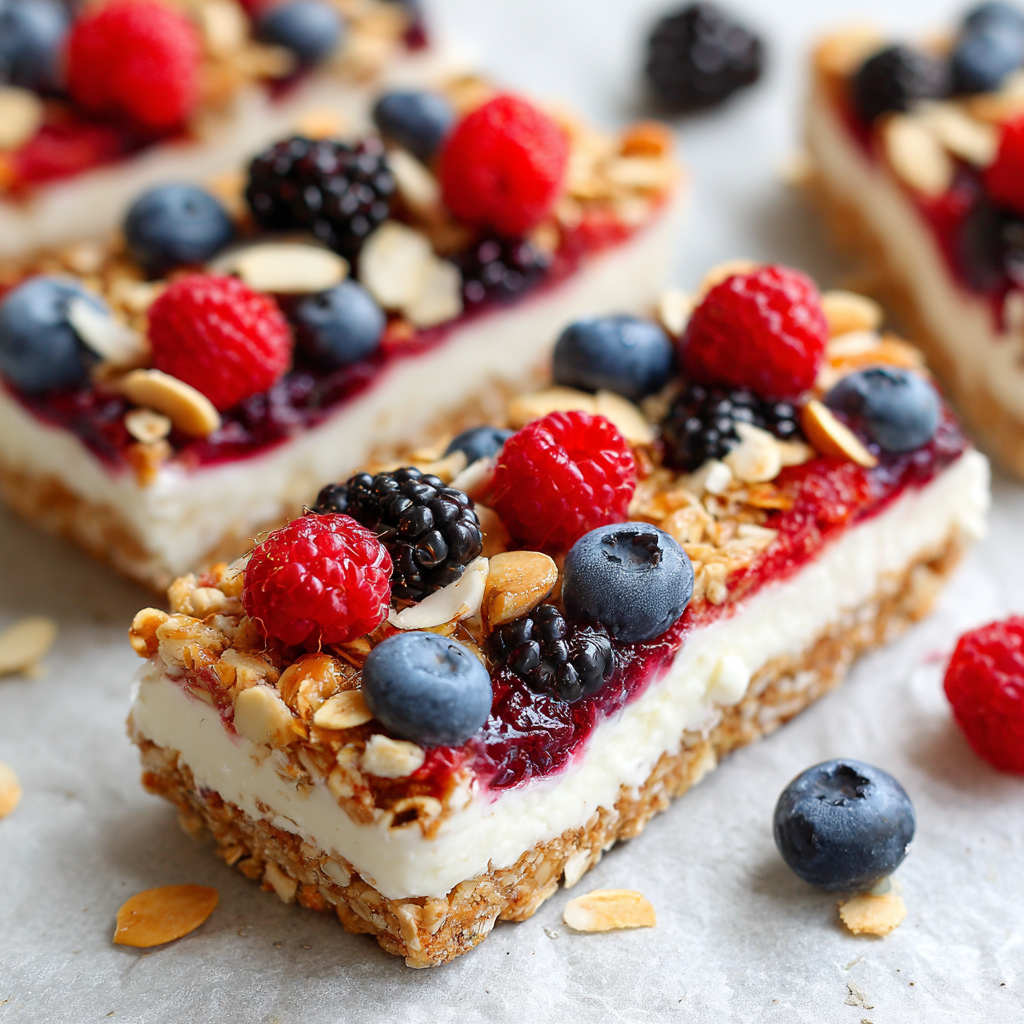 Frozen Greek Yogurt Granola Bars