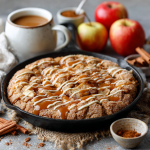 Gooey Apple Cider Snickerdoodle Skillet Cookie