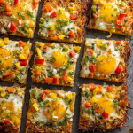 One-Pan Sheet Pan Breakfast Pizza Squares