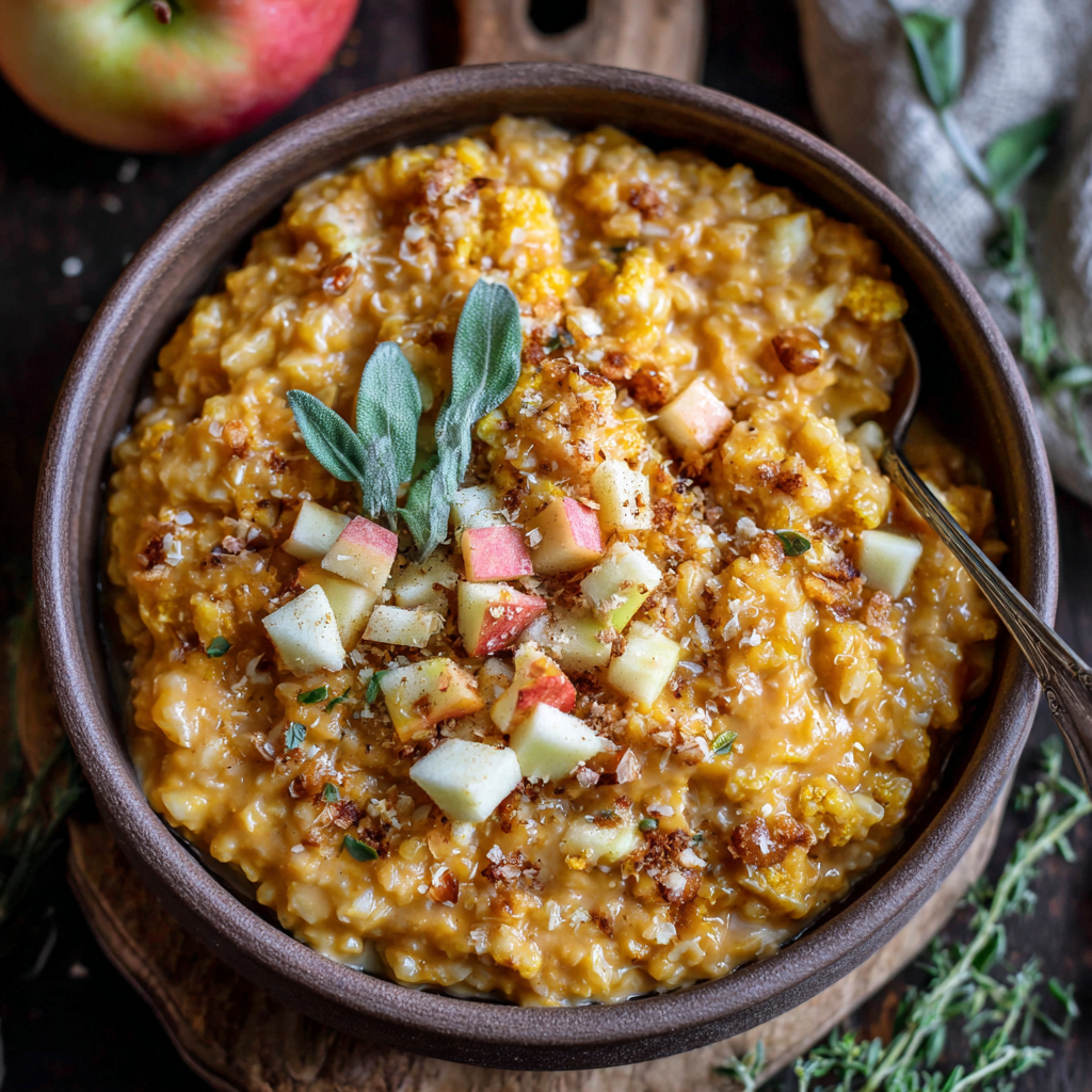 Pumpkin Apple Cinnamon Risotto