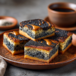Black Sesame & Pumpkin Butter Mochi Cake