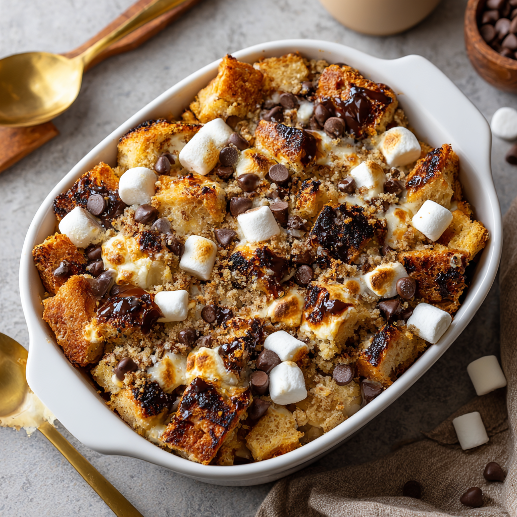 Campfire S’mores Bread Pudding