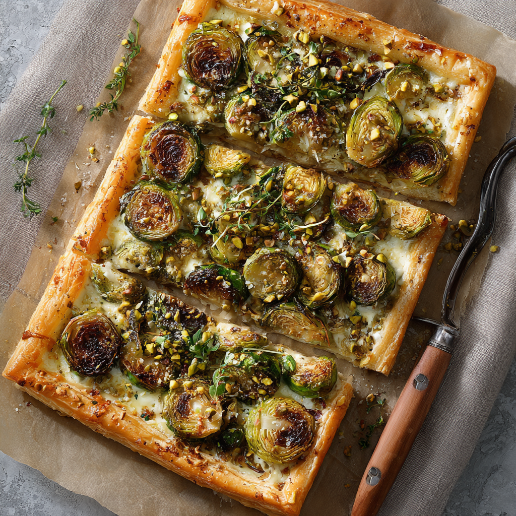 Brussels and Pistachio Tart