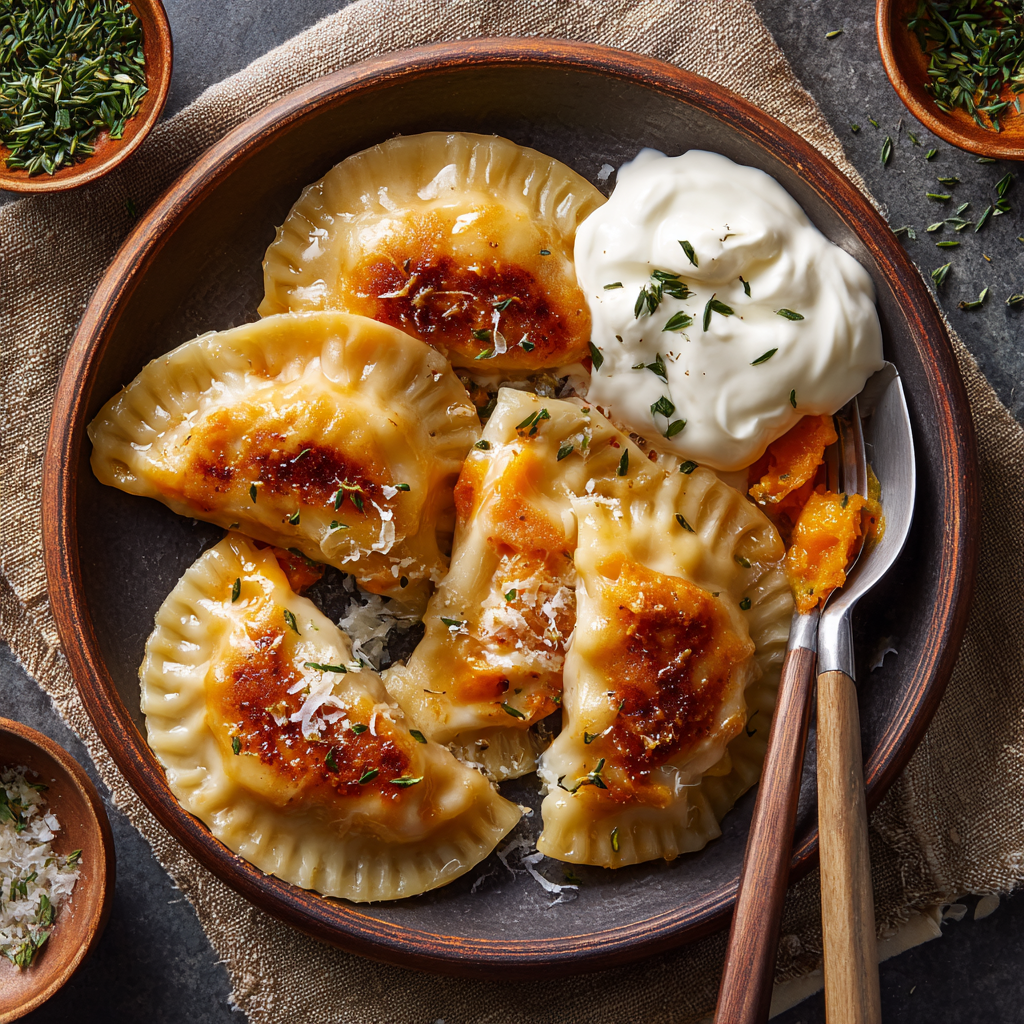 Sweet Potato Fontina Pierogies