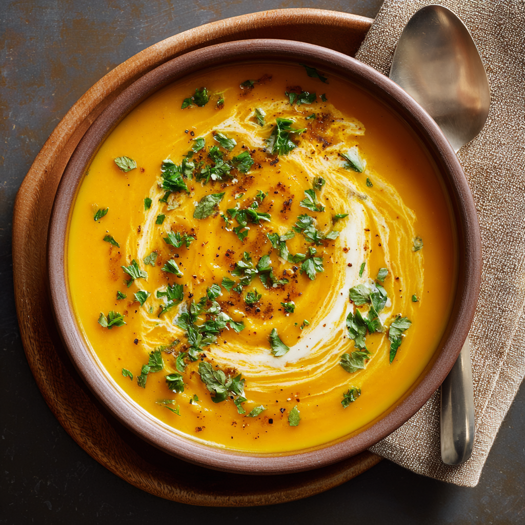 Squash Soup with Curried Brown Butter