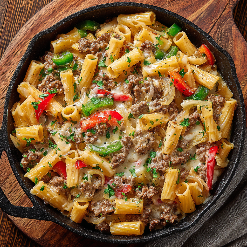 Philly Cheesesteak Pasta