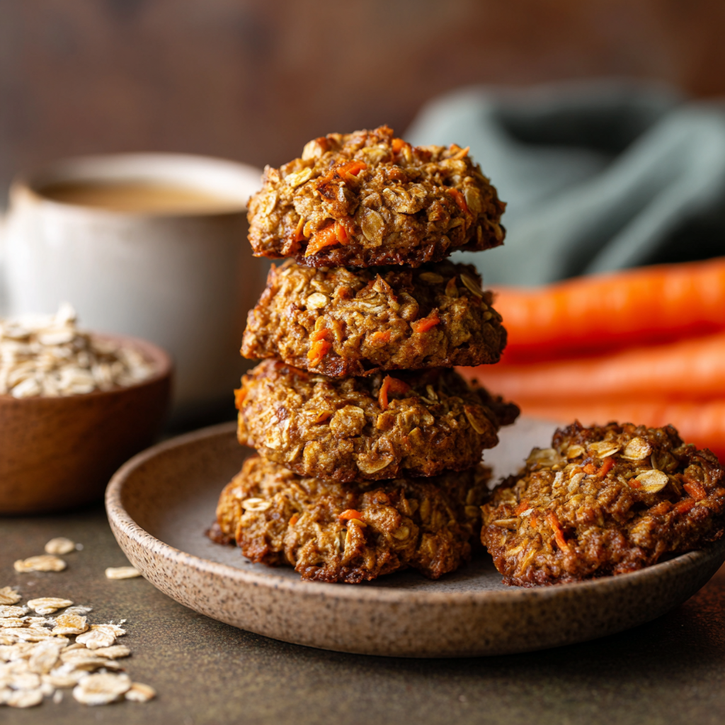 Healthy Carrot Cake Oatmeal Cookies