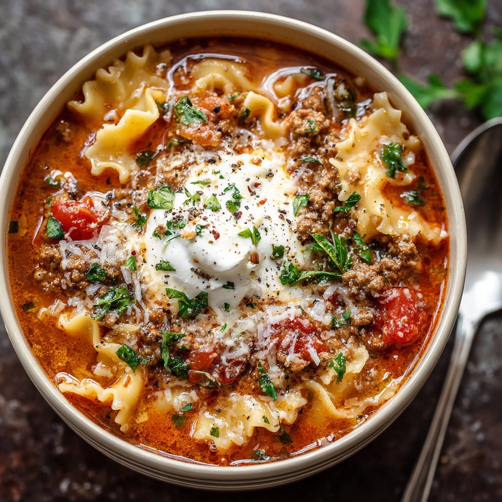Easy Lasagna Soup