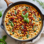 Creamy Tuscan Chickpea Skillet with Sundried Tomatoes