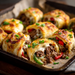 Keto Philly Cheesesteak Rolls