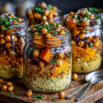 Moroccan Pumpkin & Chickpea Couscous Jars