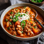 Pumpkin Turkey Chili with White Beans