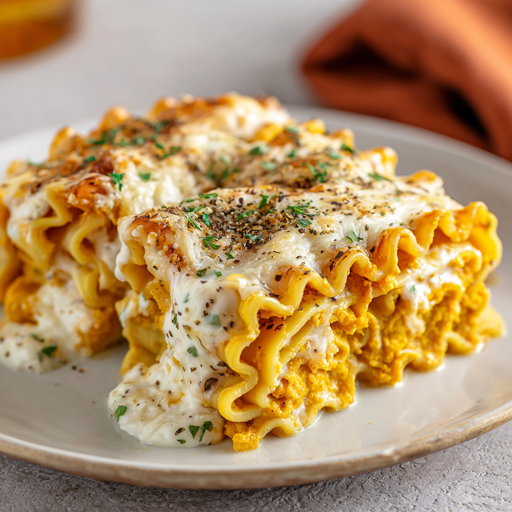 Pumpkin Lasagna Roll Ups
