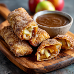 Apple Pie Egg Rolls with Caramel Dipping Sauce