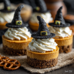 No-Bake Pumpkin Pie Cheesecake Witch Cauldrons