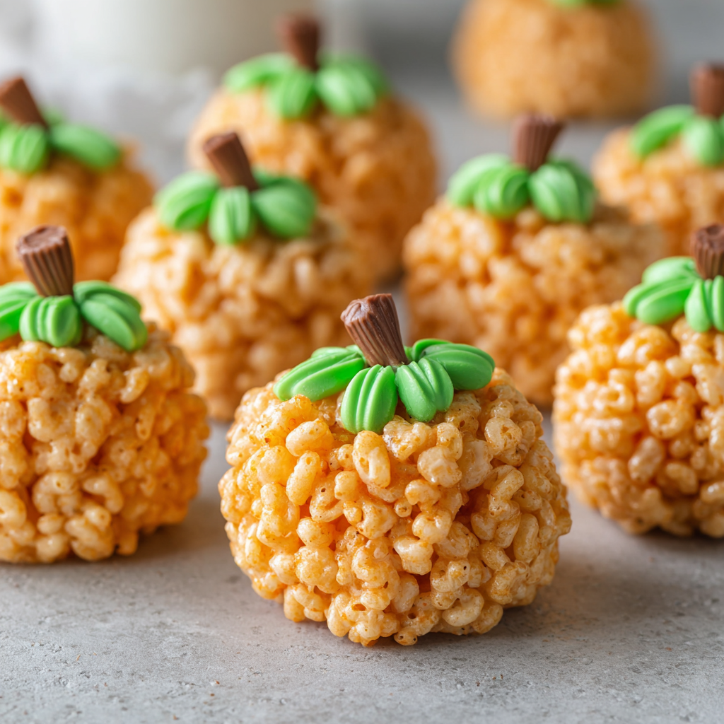 Pumpkin Patch Rice Krispie Treats