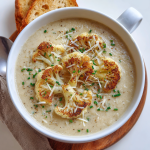 Cheesy Roasted Cauliflower Soup