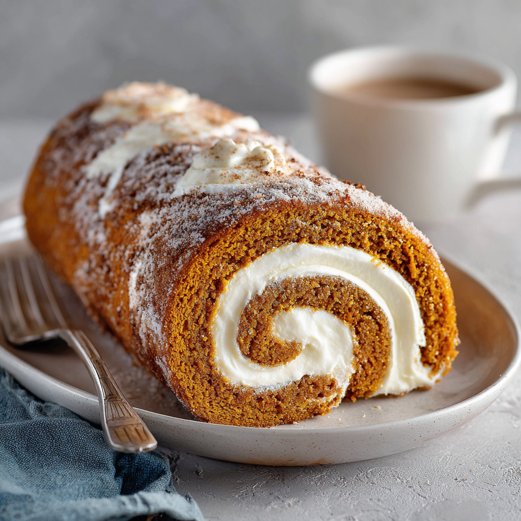Pumpkin Roll with Cream Cheese Filling