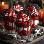 Bloody Red Velvet Trifle Cups
