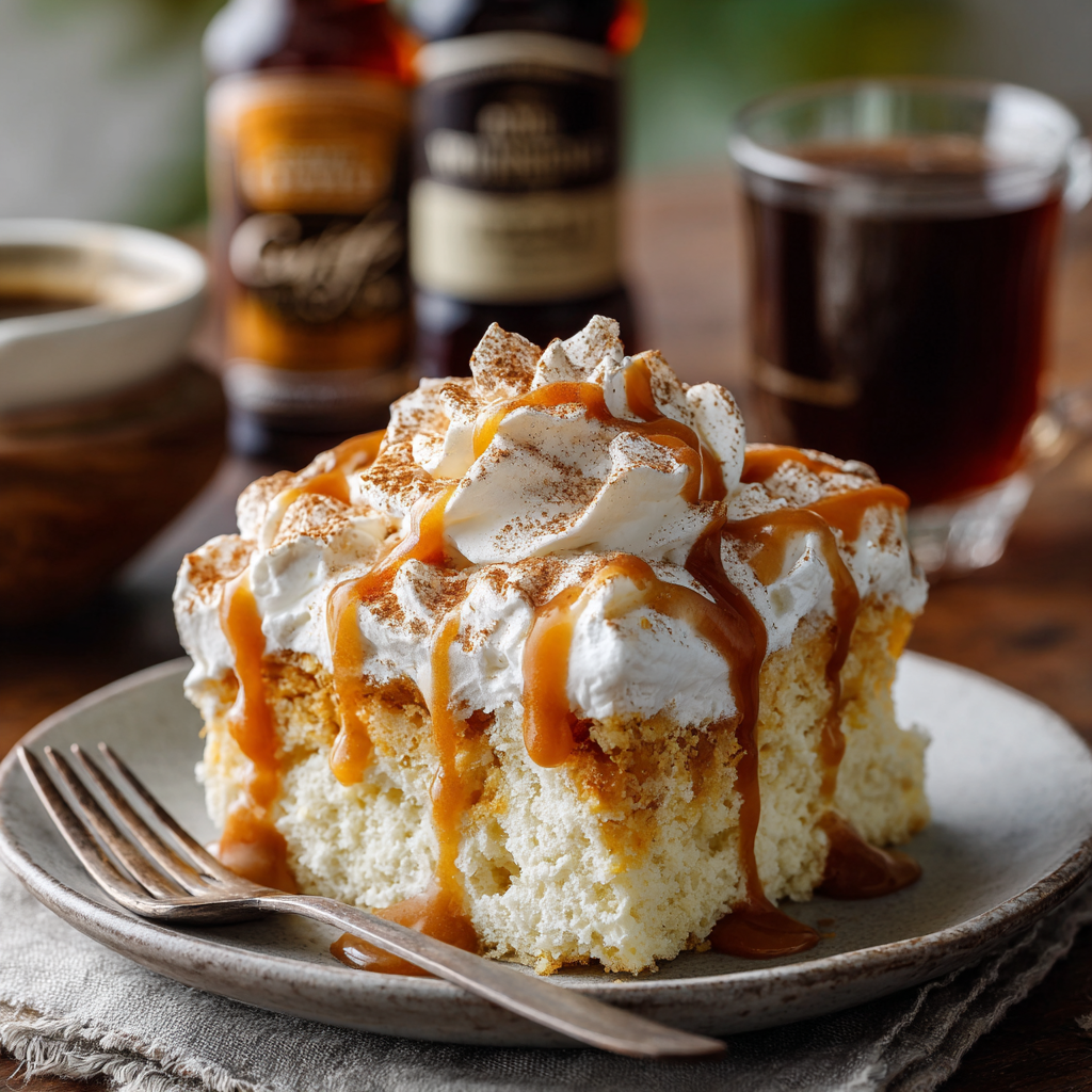 Pumpkin Spice Latte Poke Cake