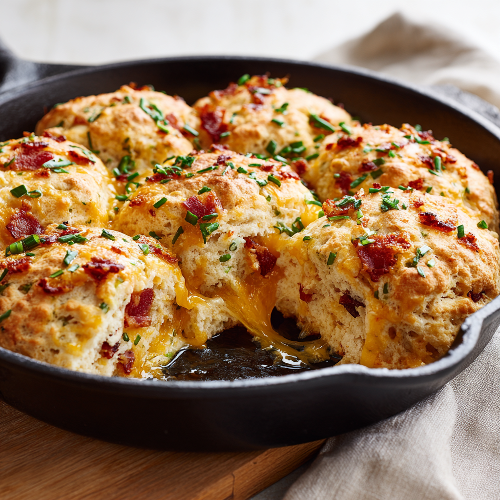 Cast‑Iron Loaded Breakfast Biscuits