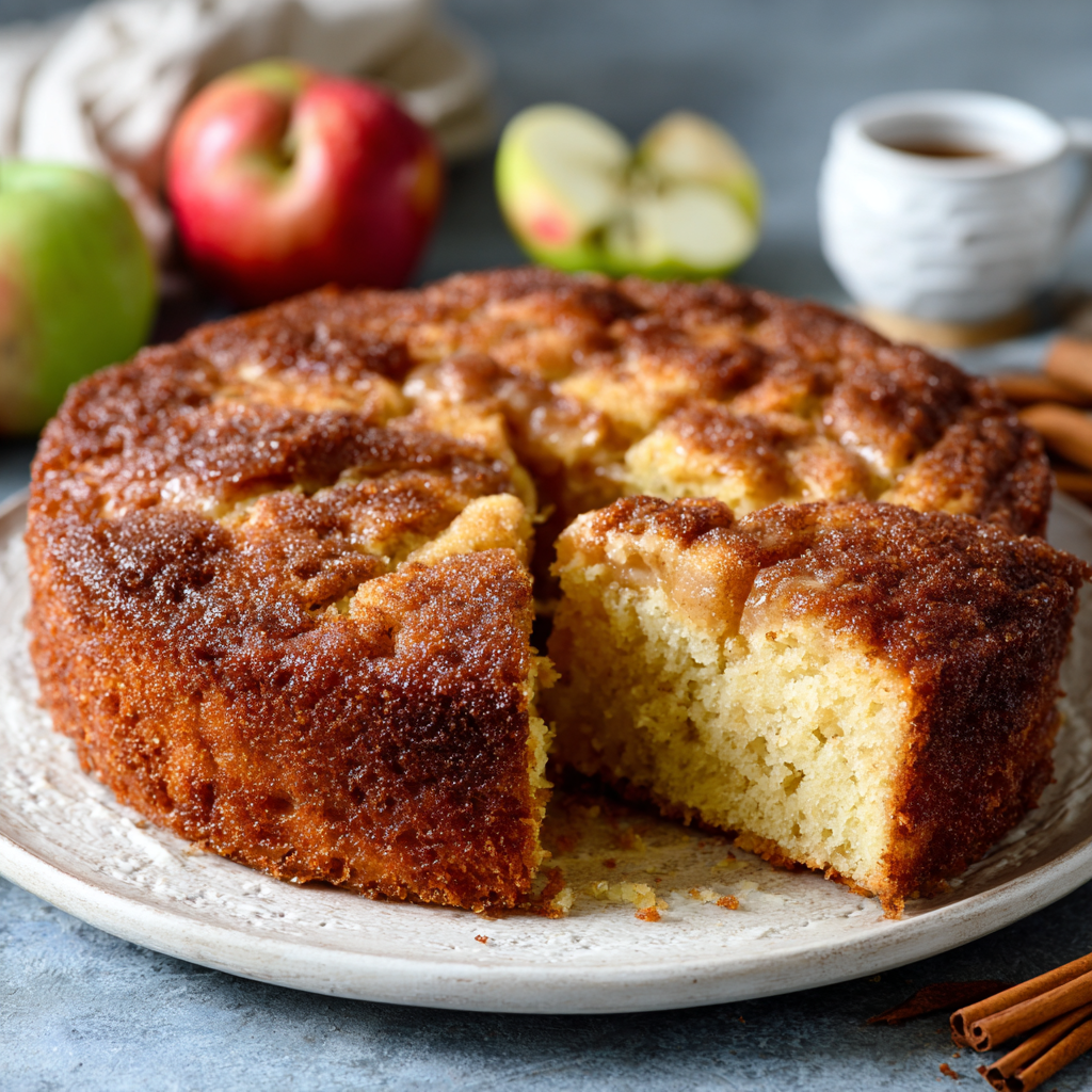 Apple Cider Cake with Cinnamon Sugar Topping