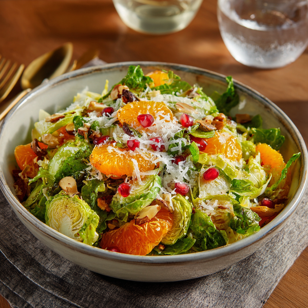 Brussels Sprouts Salad with Persimmons