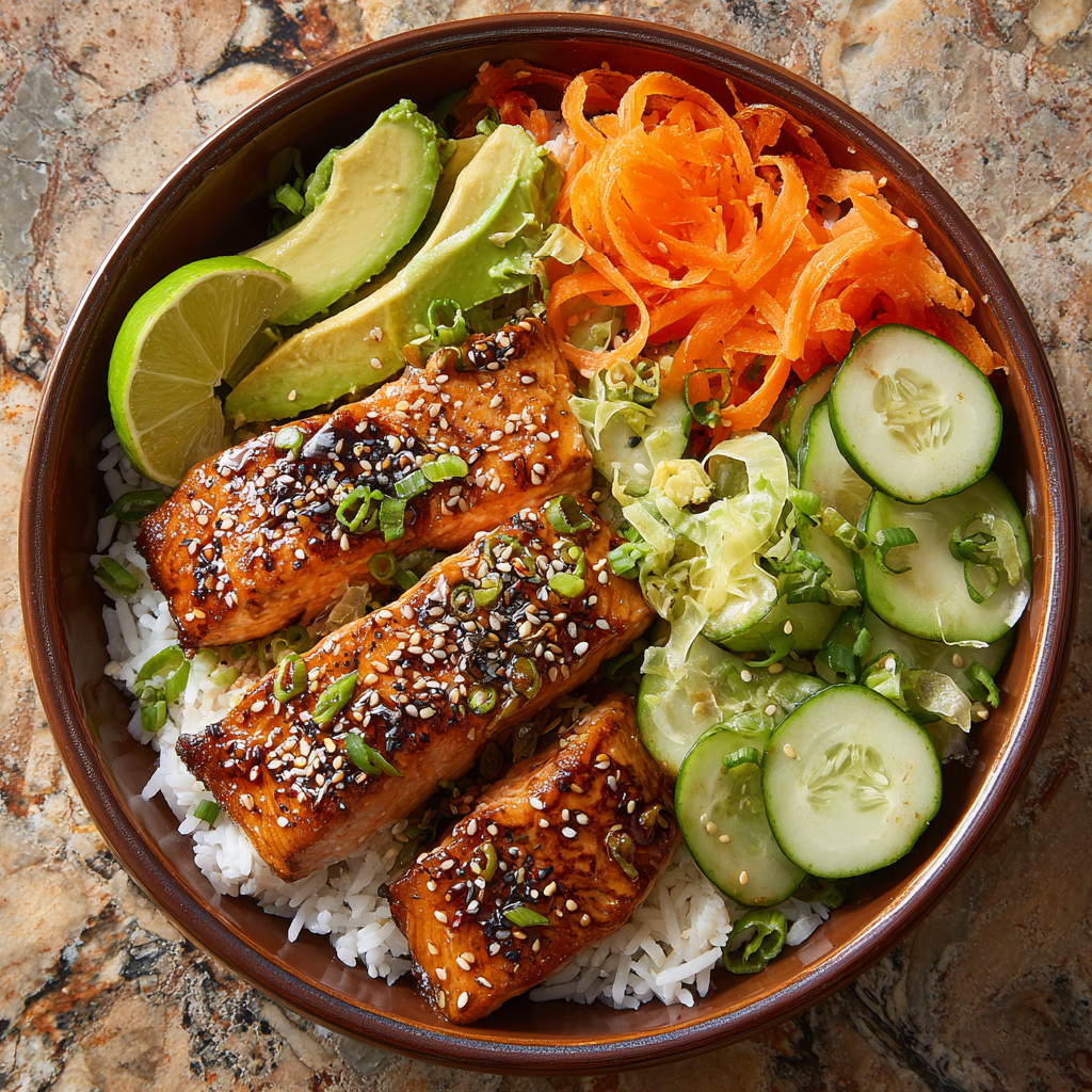 Soy-Glazed Salmon Bowls
